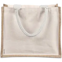 Okiyo Chinsai Midi Jute & Cotton Tote Close Up